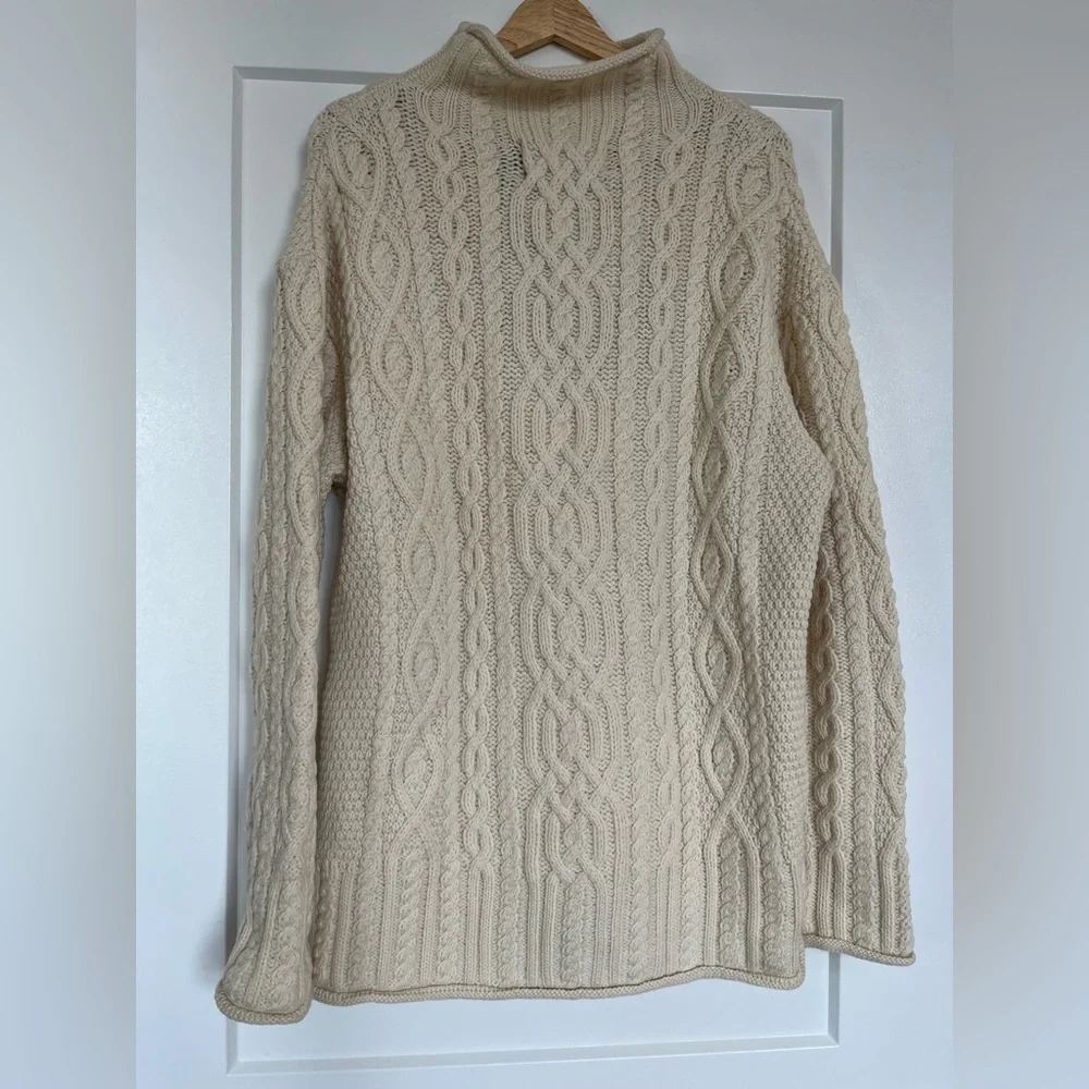 Aran Sweater Market 100% Merino Wool Cable Knit Sweater – NWT 🤍 - Picture 4 of 6